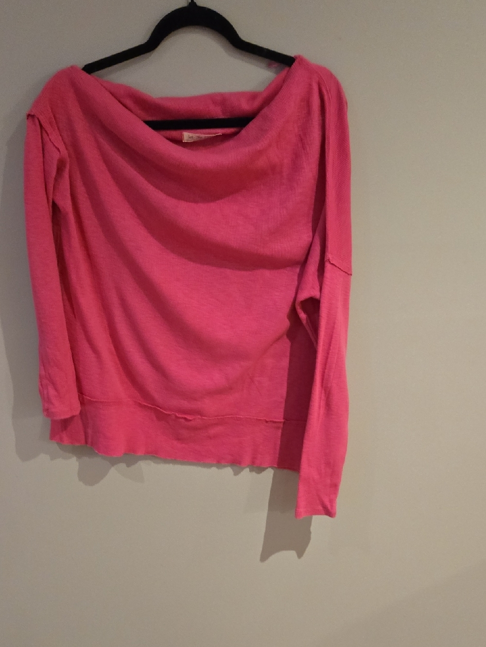 We The Free Women's Draped Neck Lightweight Pink Top Size Medium